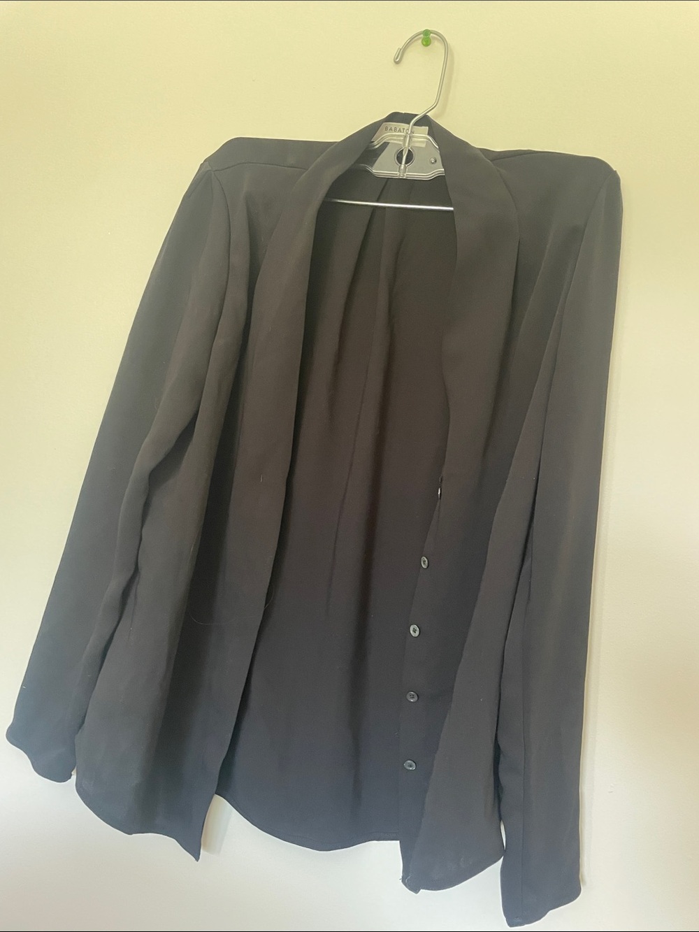 Babaton Black Open-Front Blazer